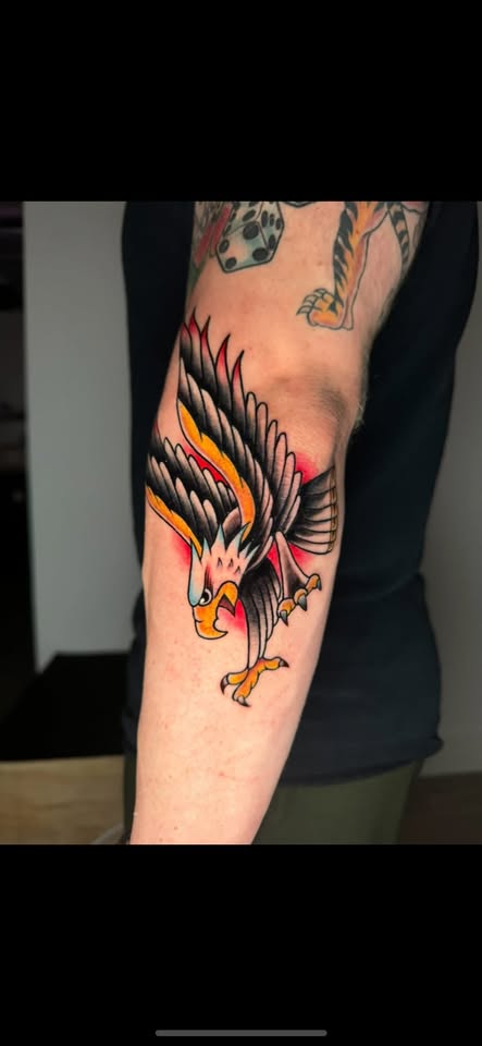 Color custom tattoo by Oscar Arce