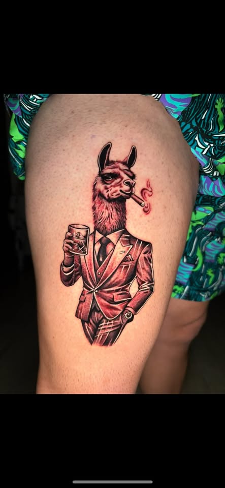 Color custom tattoo by Oscar Arce